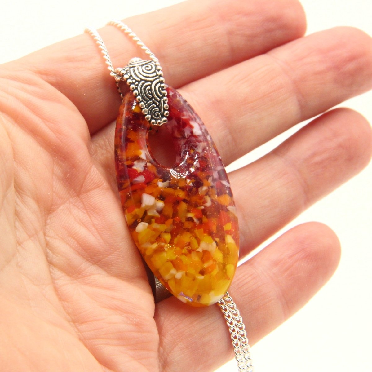 Rainbow Frit Pendant