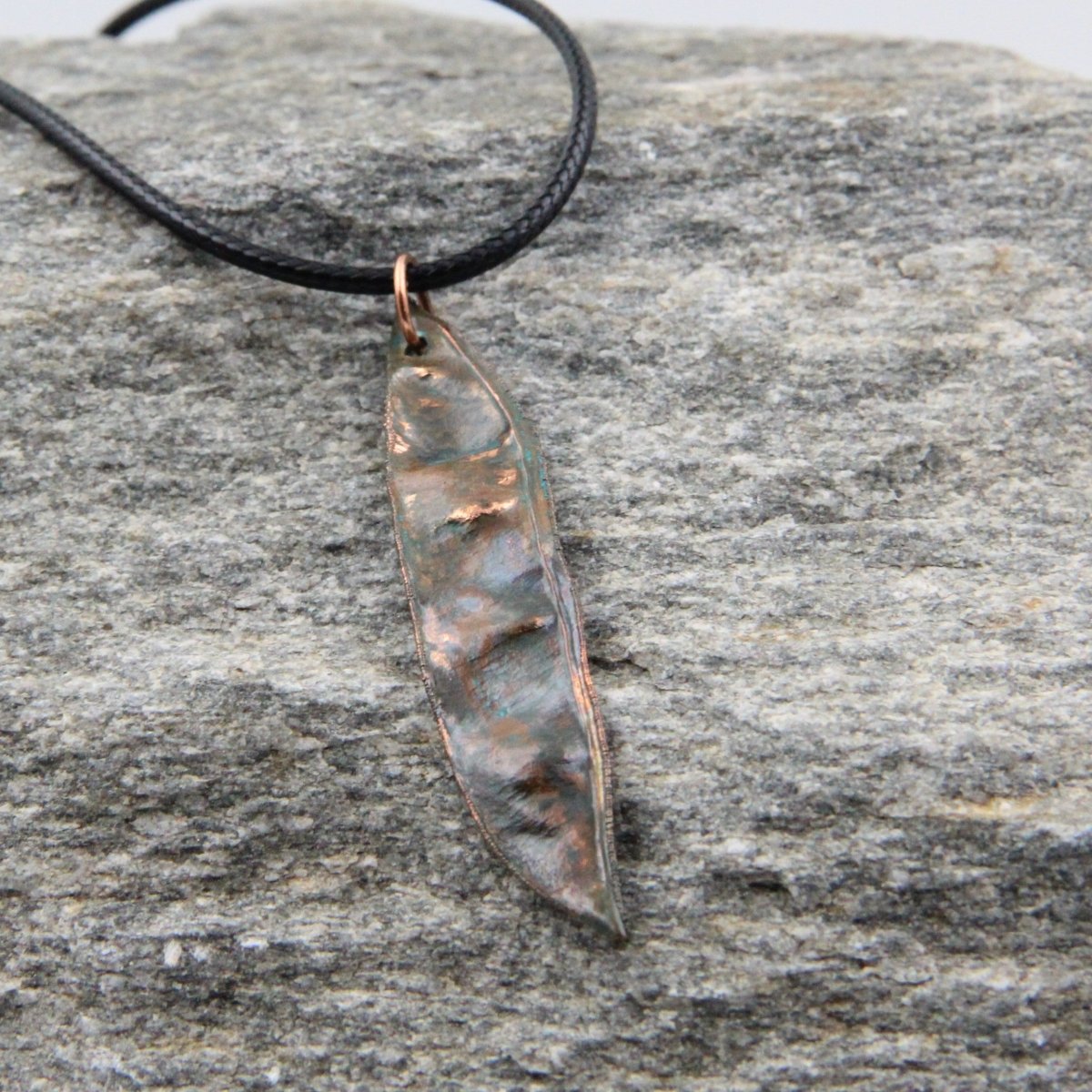 Real Plant Jewelry, Redbud Tree Seed Pod, Cercis canadensis, Copper Electroformed Pendant with Antique Patina, Gift for Nature Lover