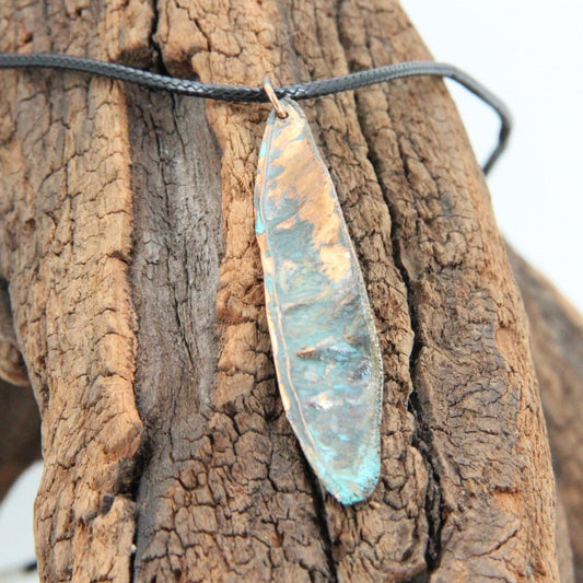 Real Plant Jewelry, Redbud Tree Seed Pod, Cercis canadensis, Copper Electroformed Pendant with Antique Patina, Gift for Nature Lover