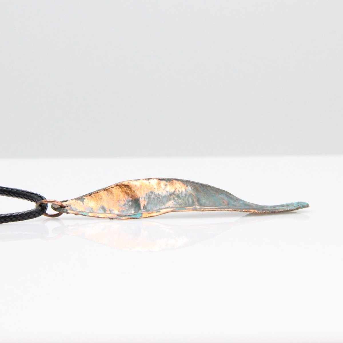 Real Plant Jewelry, Redbud Tree Seed Pod, Cercis canadensis, Copper Electroformed Pendant with Antique Patina, Gift for Nature Lover