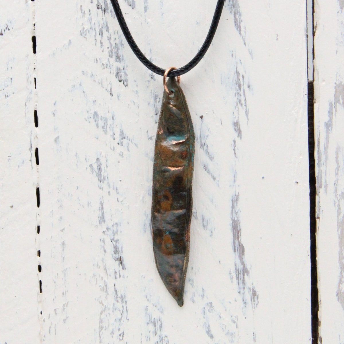 Obsidian Arrowhead Electroform Copper Necklace