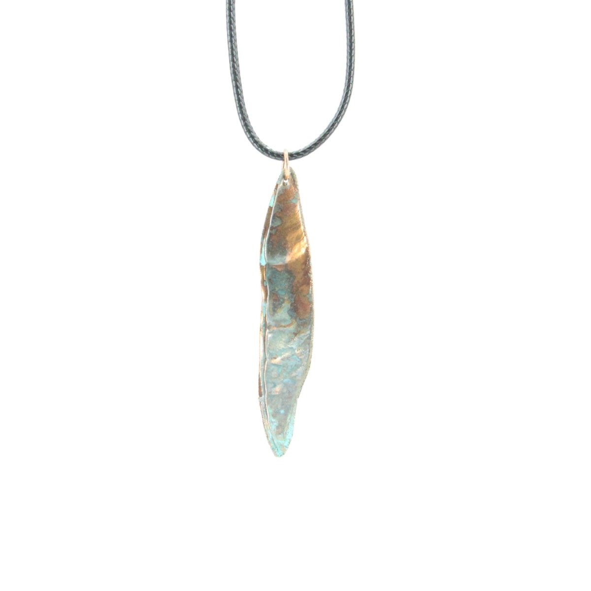Real Plant Jewelry, Redbud Tree Seed Pod, Cercis canadensis, Copper Electroformed Pendant with Antique Patina, Gift for Nature Lover