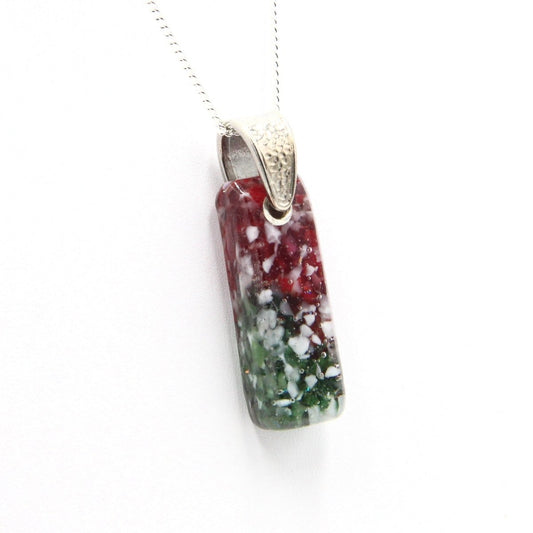 Red and Green Glass Pendant