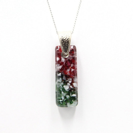 Red and Green Glass Pendant