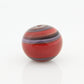 Red and Purple Striped Statement Bead - Handmade Glass Lampwork, Unique Focal Bead for Pendant, Suncatcher, or Home Decorating