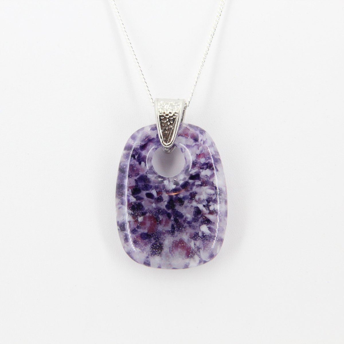 Speckled Purple Glass Pendant