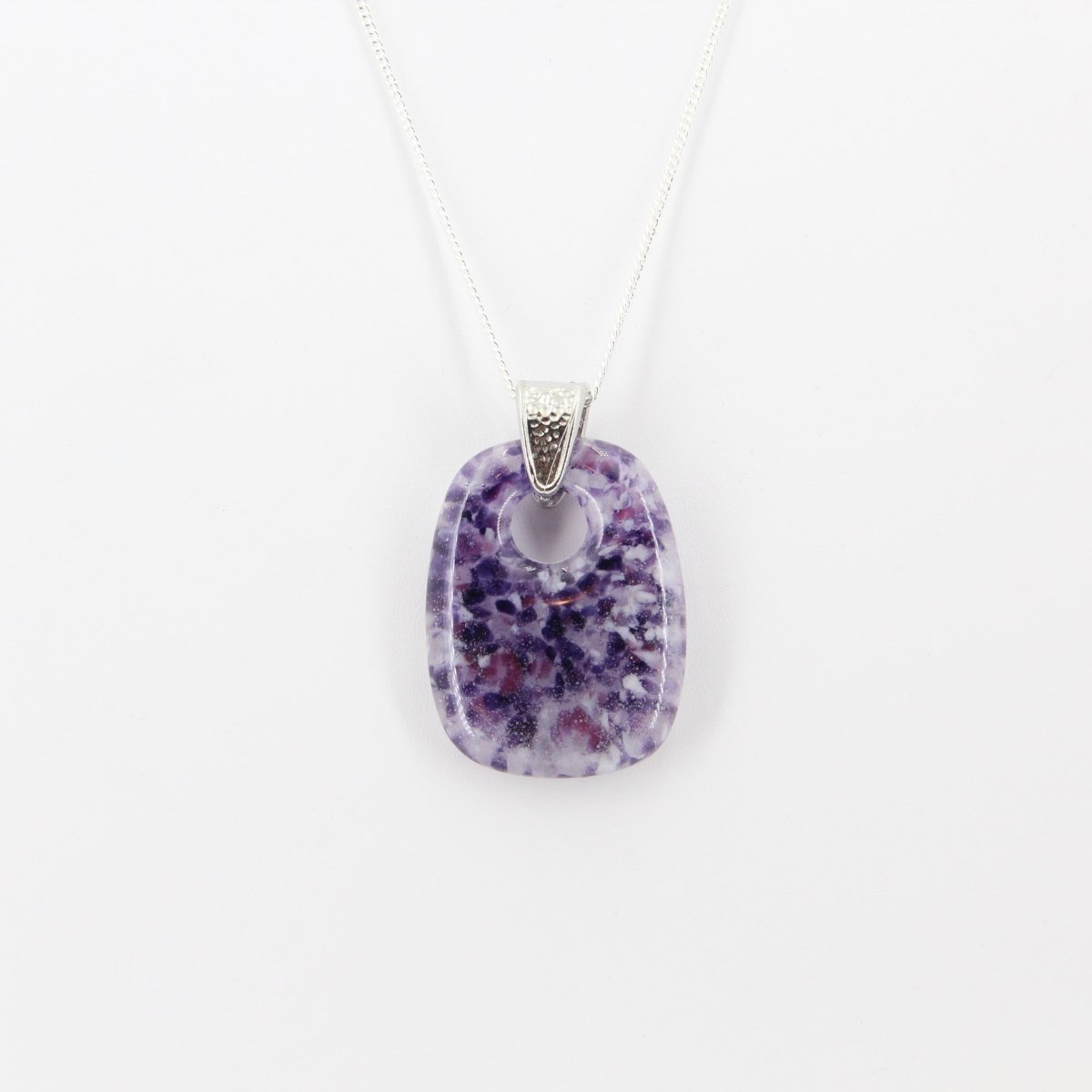 Speckled Purple Glass Pendant