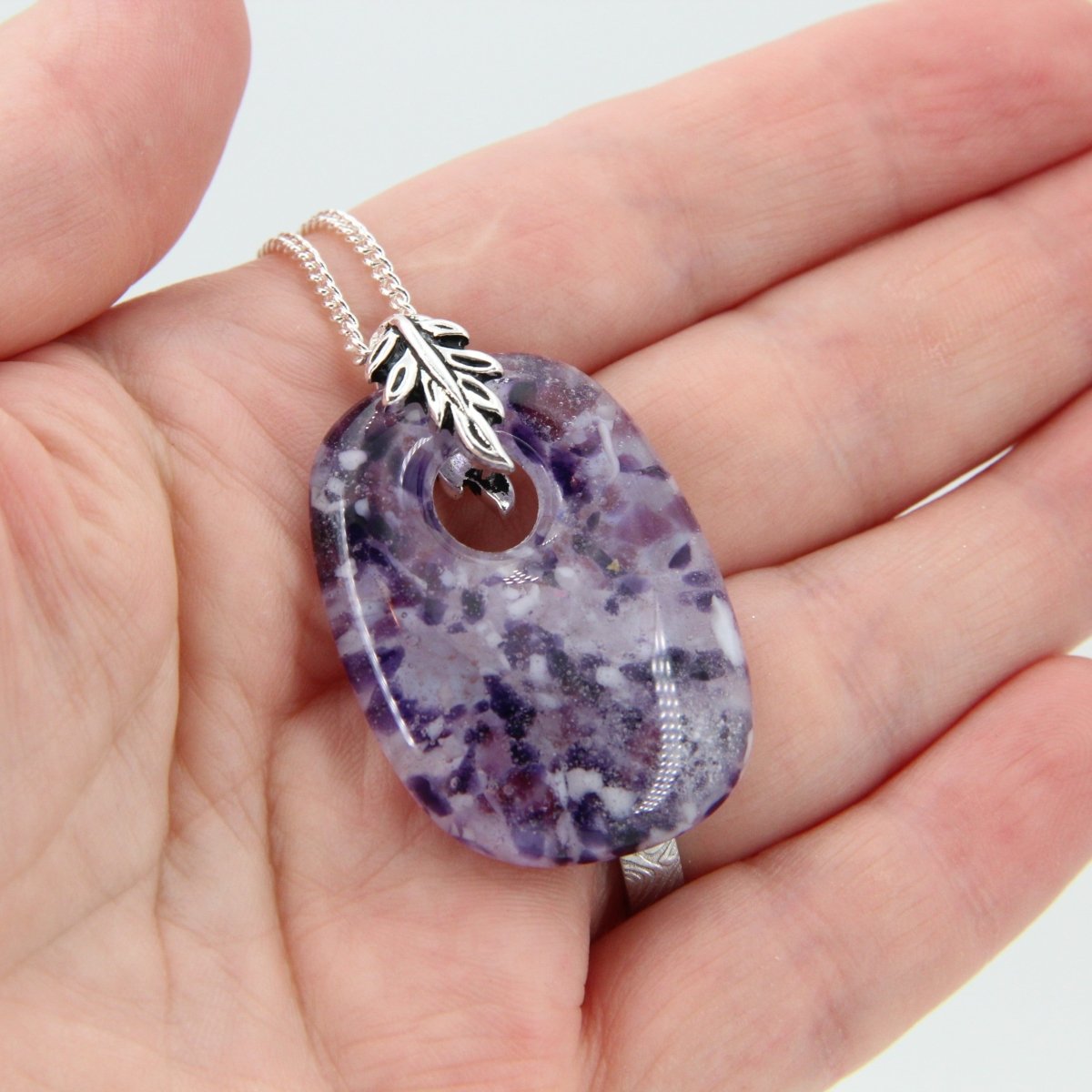 Speckled Purple Glass Pendant