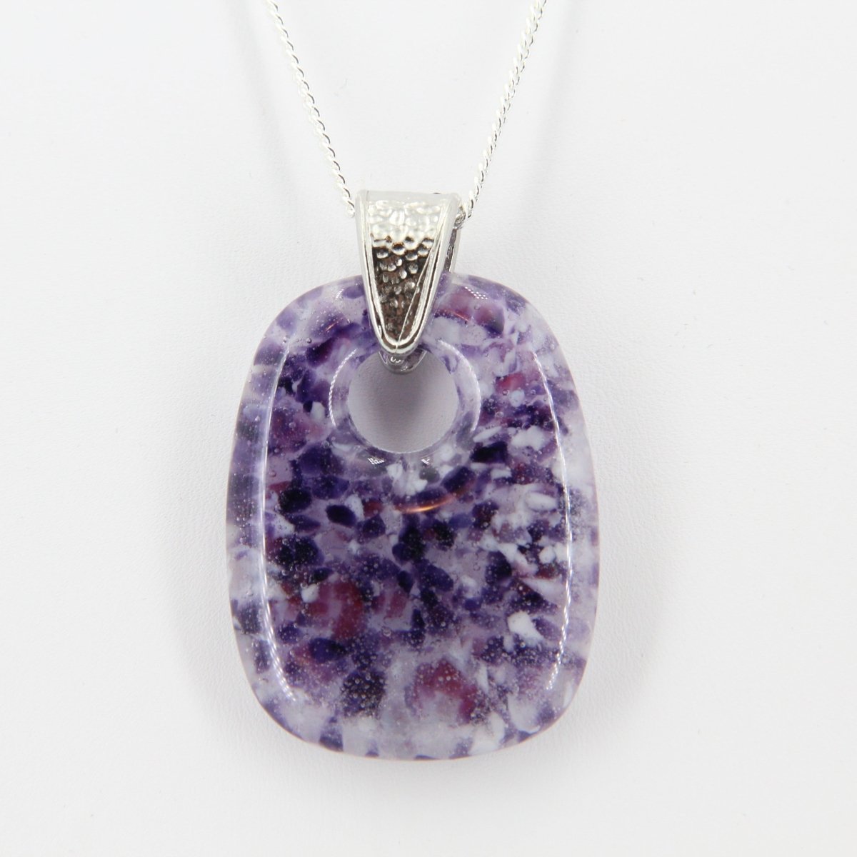 Speckled Purple Glass Pendant