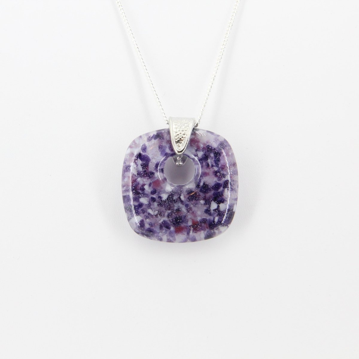 Speckled Purple Glass Pendant