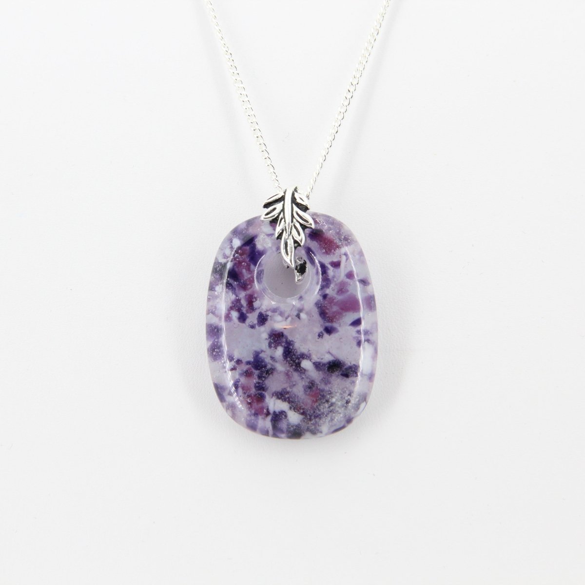 Speckled Purple Glass Pendant