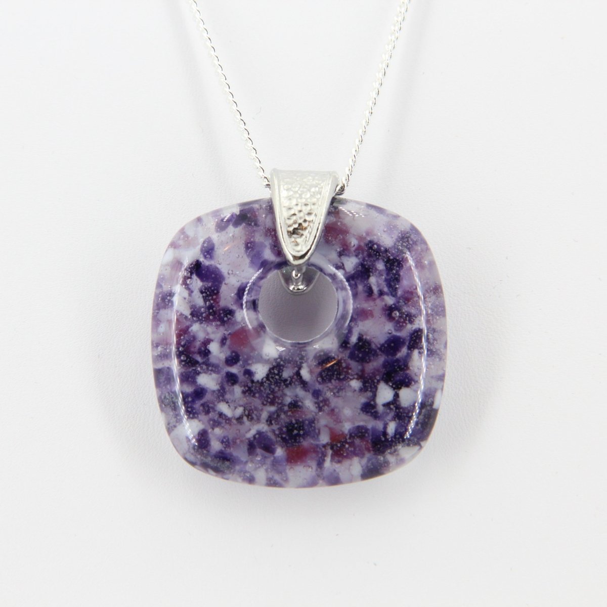 Speckled Purple Glass Pendant