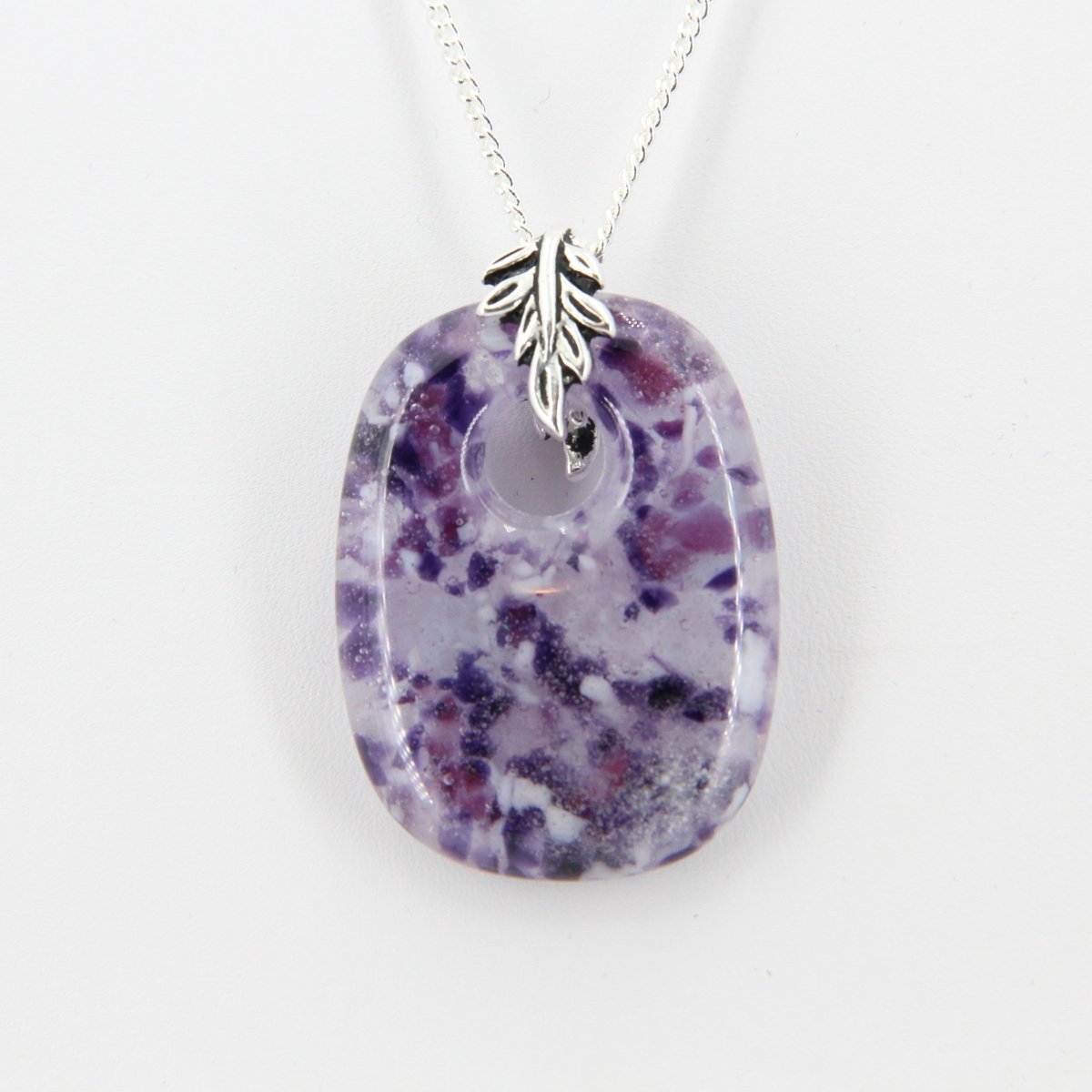 Speckled Purple Glass Pendant