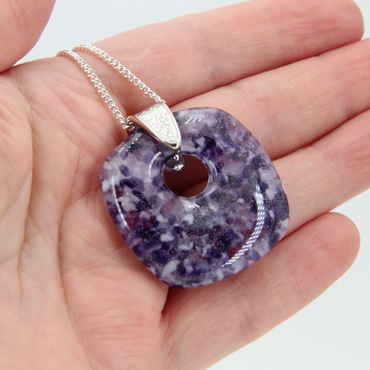 Speckled Purple Glass Pendant