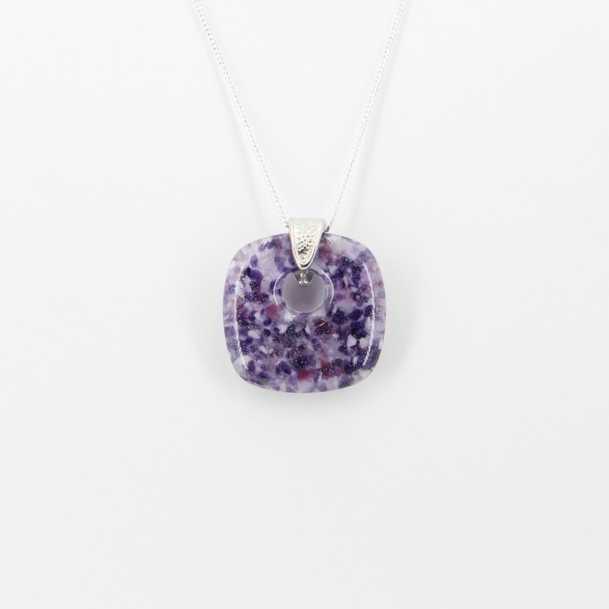 Speckled Purple Glass Pendant