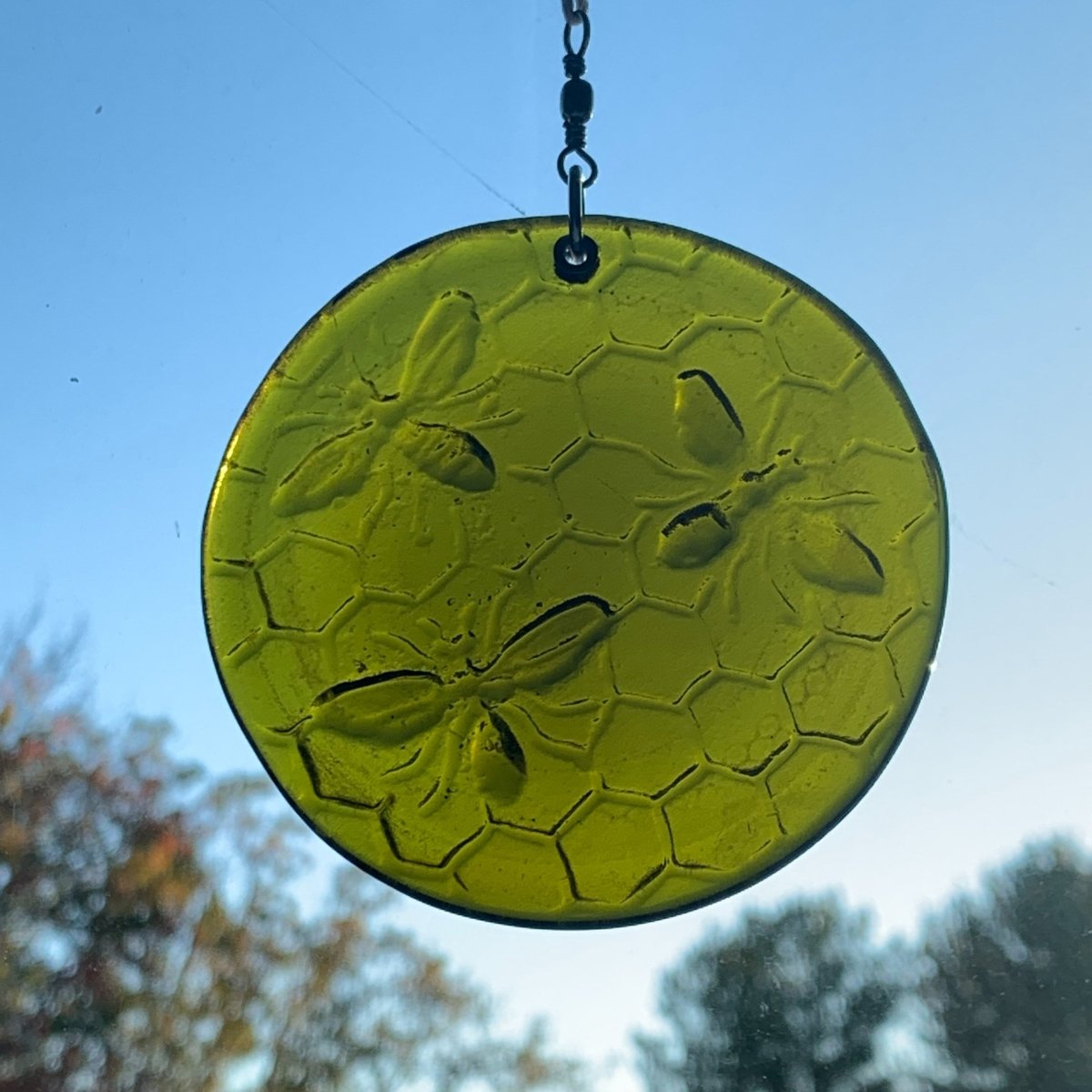 Suncatcher from Upcycled Wine Bottle