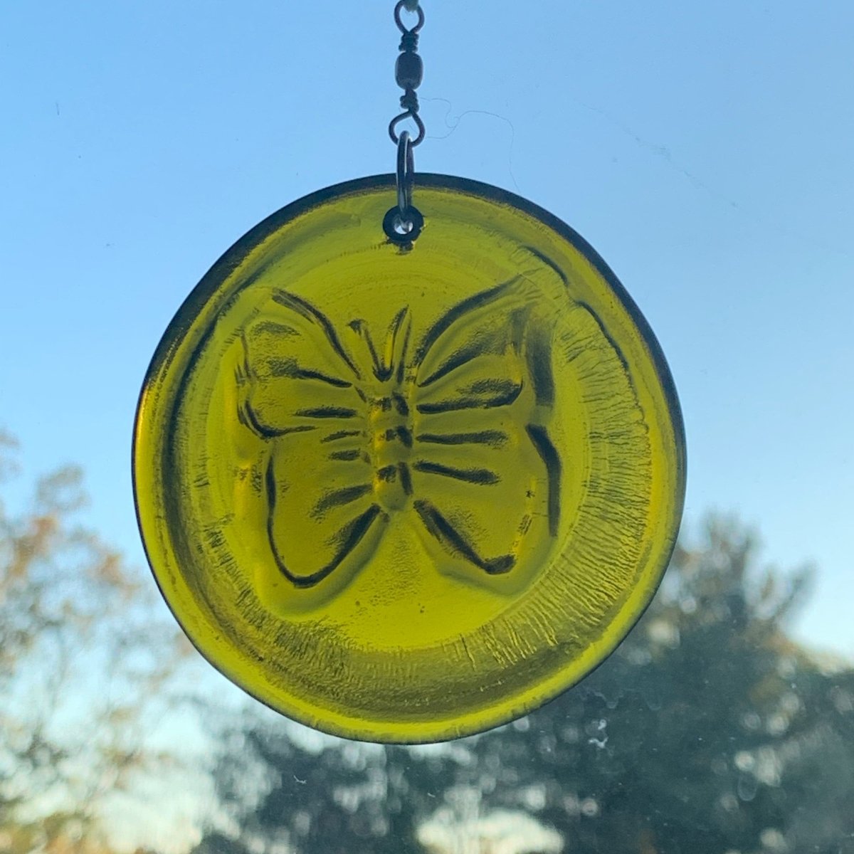 Suncatcher from Upcycled Wine Bottle