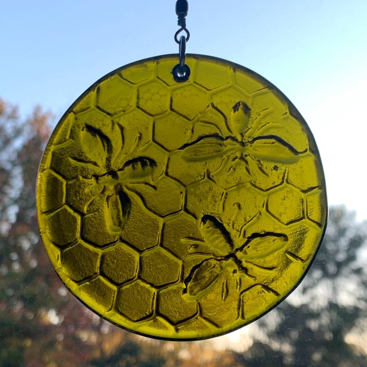 Suncatcher from Upcycled Wine Bottle