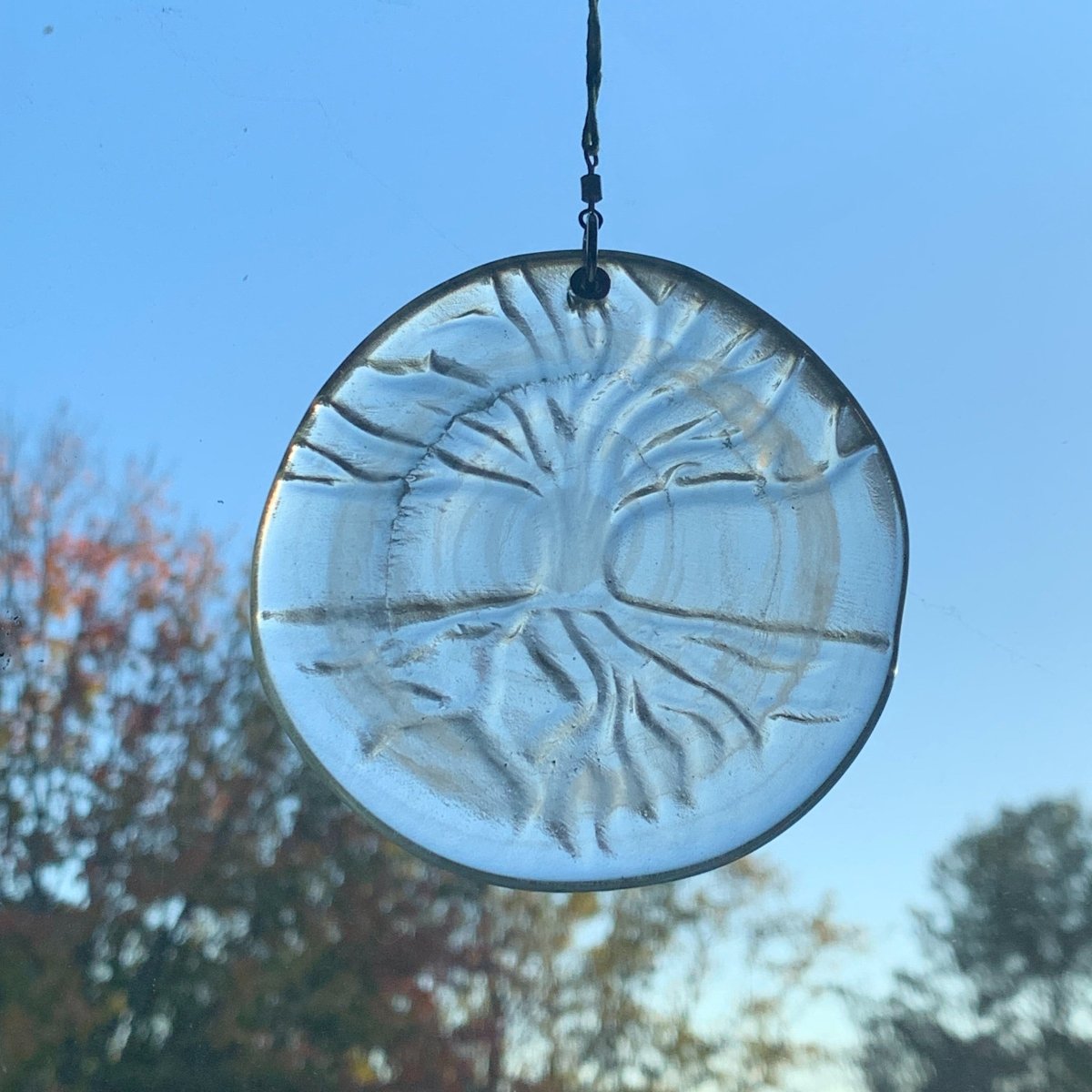 Suncatcher from Upcycled Wine Bottle