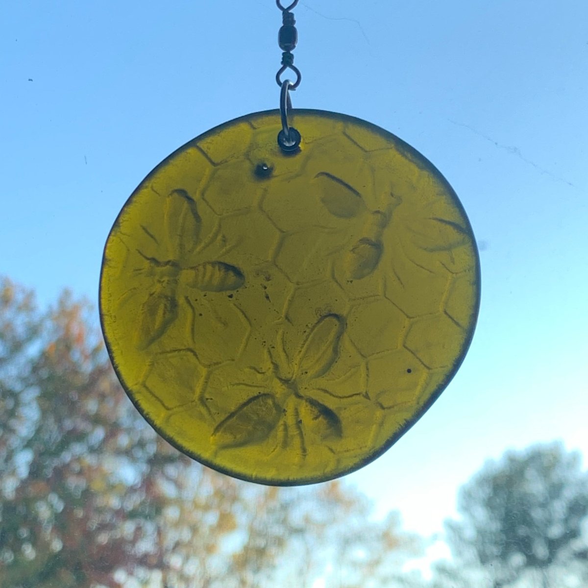 Suncatcher from Upcycled Wine Bottle