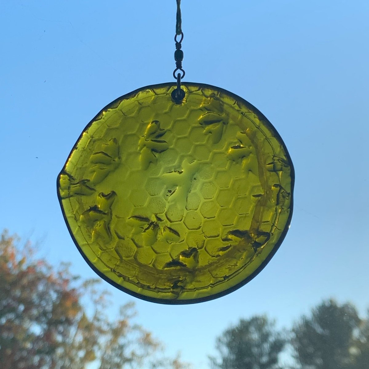 Suncatcher from Upcycled Wine Bottle