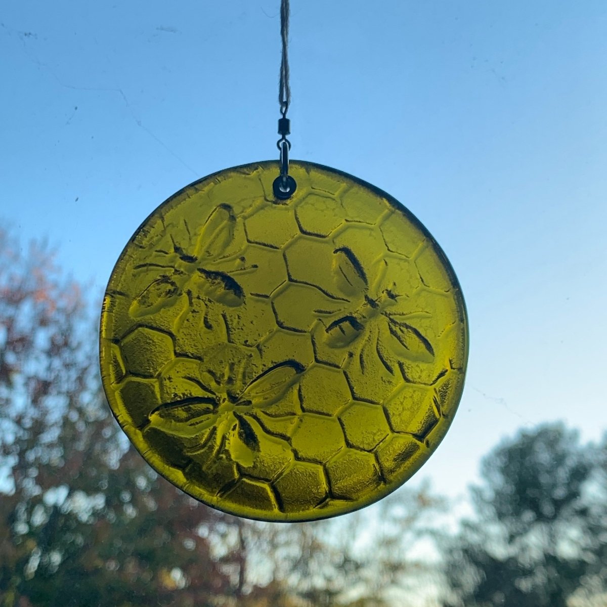 Suncatcher from Upcycled Wine Bottle