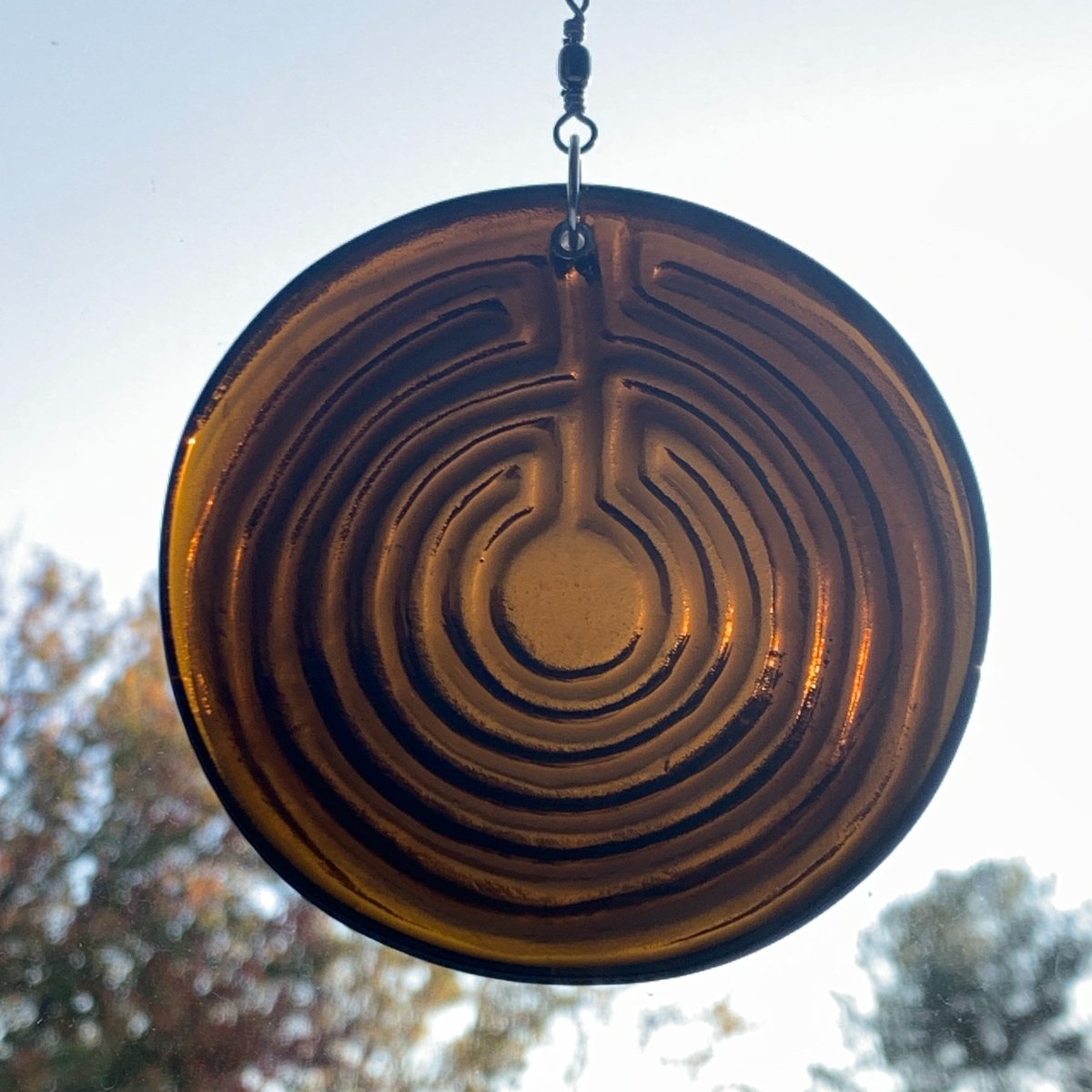 Suncatcher from Upcycled Wine Bottle
