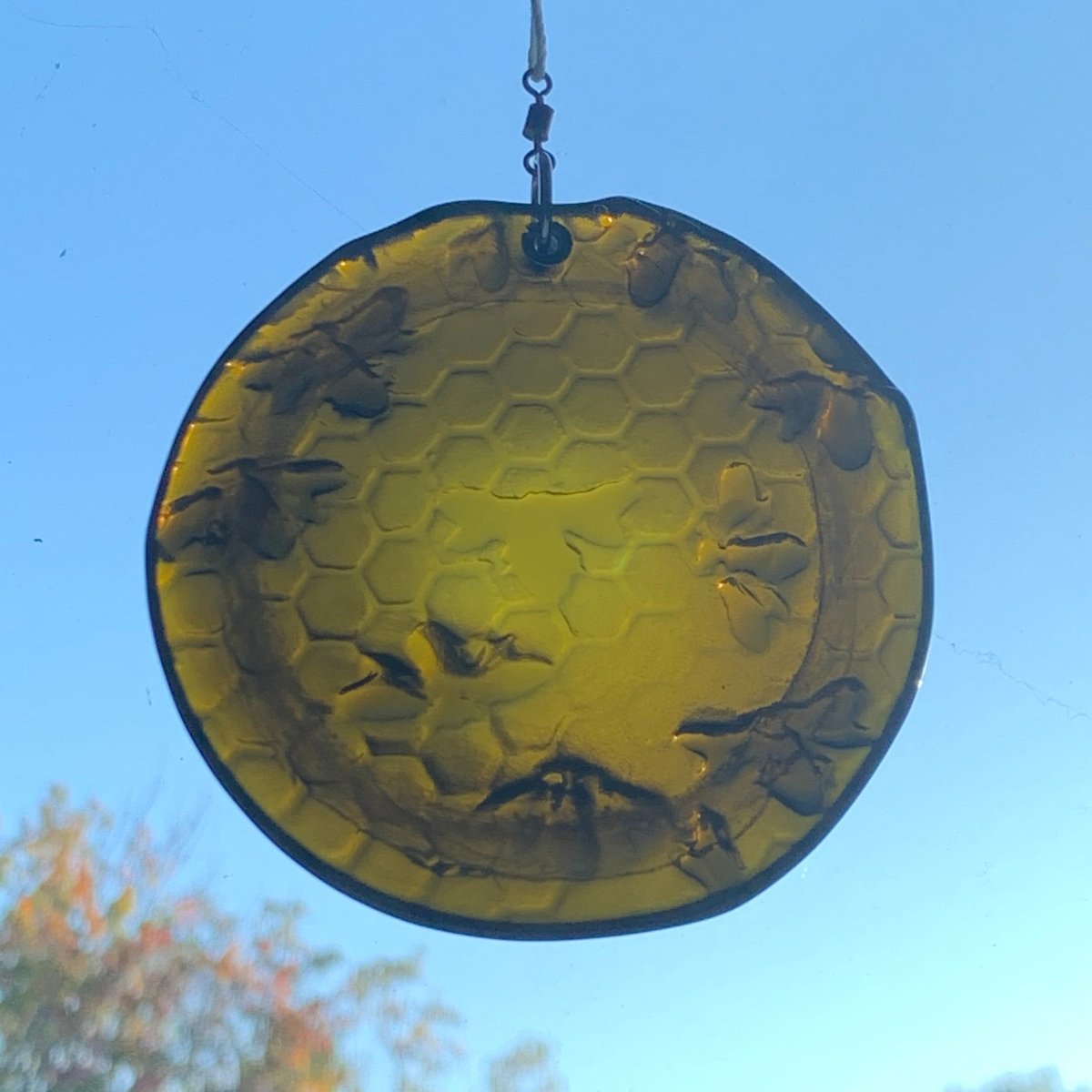 Suncatcher from Upcycled Wine Bottle