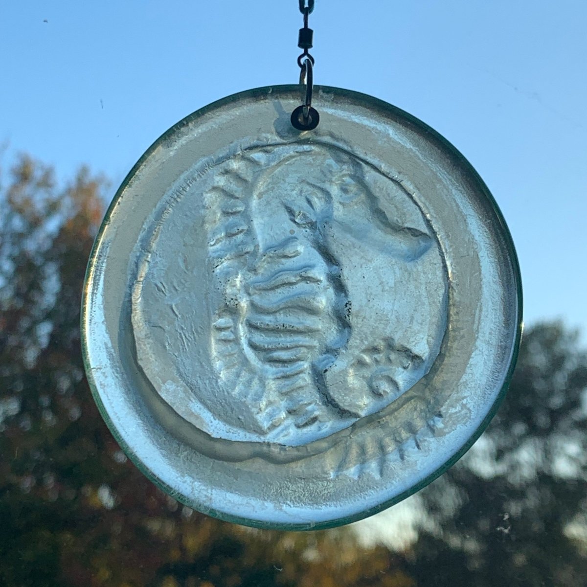Suncatcher from Upcycled Wine Bottle