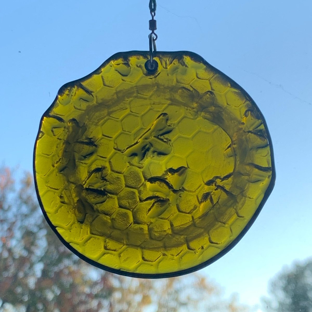 Suncatcher from Upcycled Wine Bottle