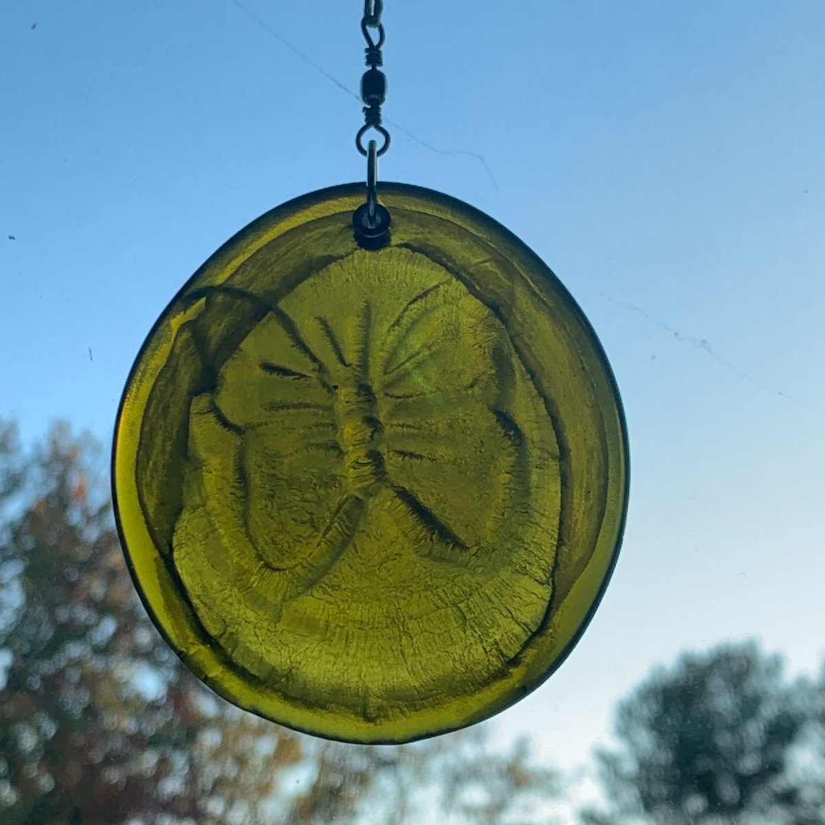 Suncatcher from Upcycled Wine Bottle
