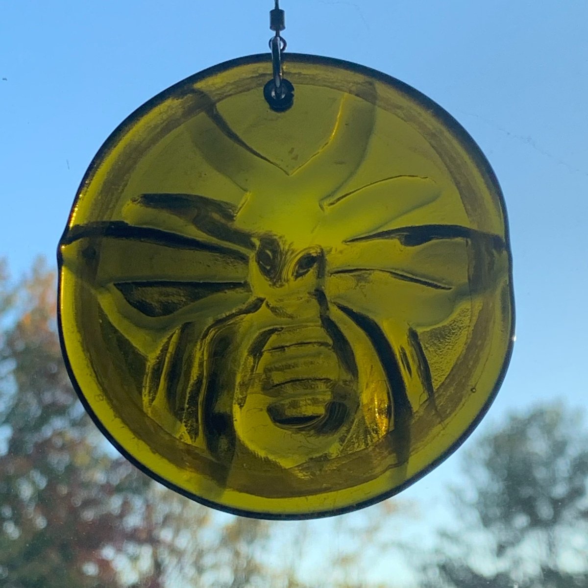 Suncatcher from Upcycled Wine Bottle