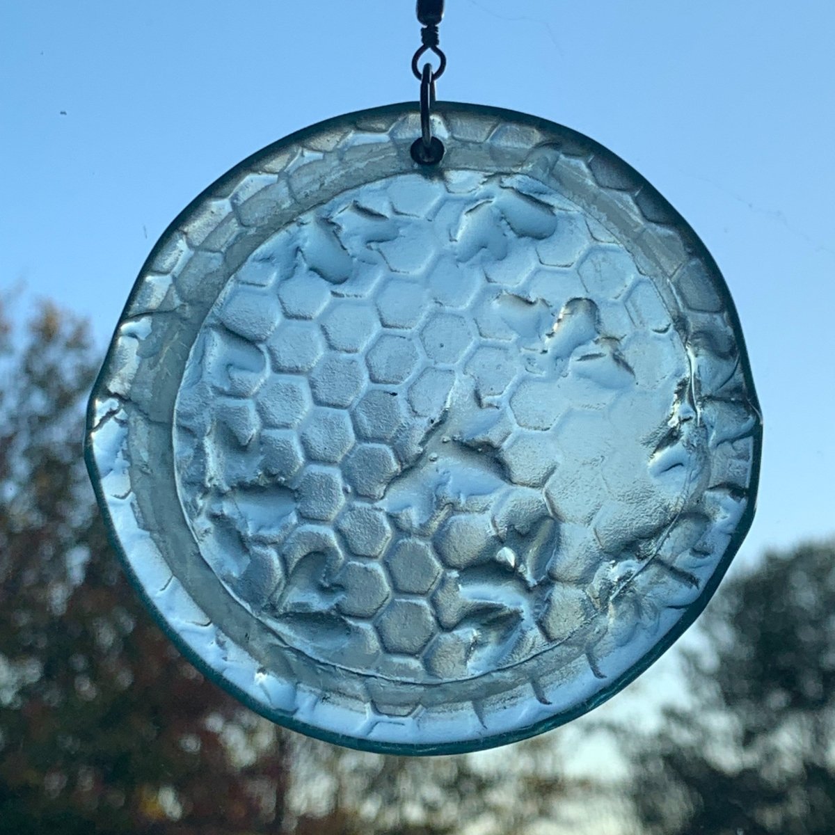 Suncatcher from Upcycled Wine Bottle