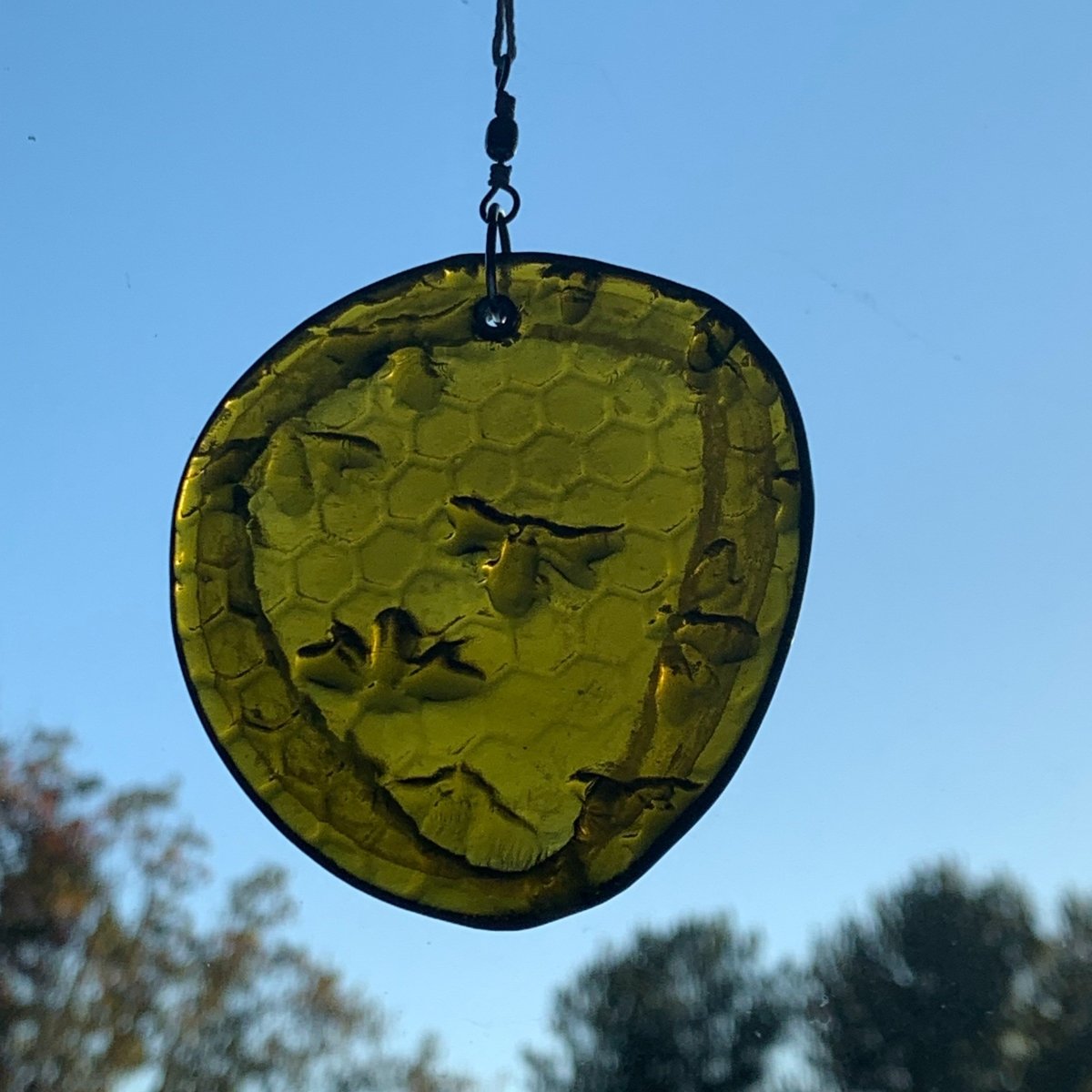 Suncatcher from Upcycled Wine Bottle