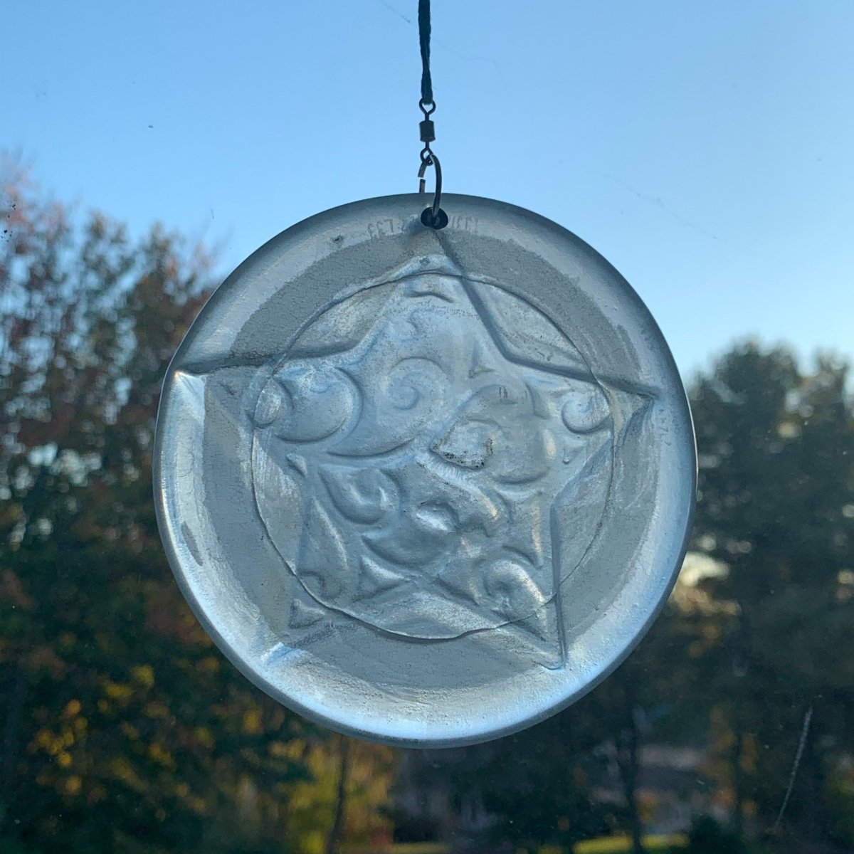 Suncatcher from Upcycled Wine Bottle