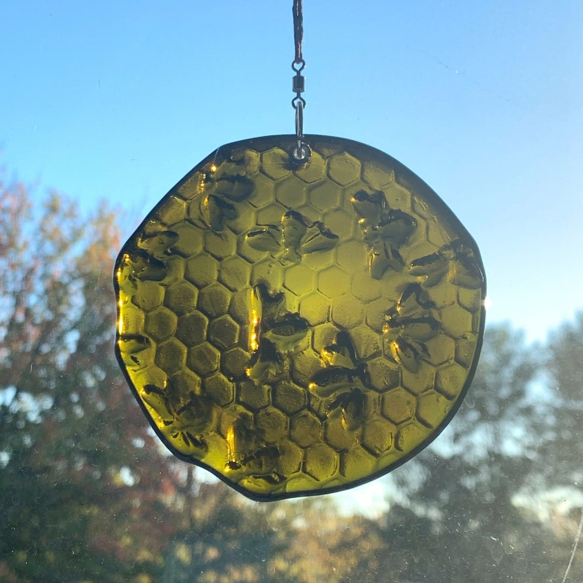 Suncatcher from Upcycled Wine Bottle