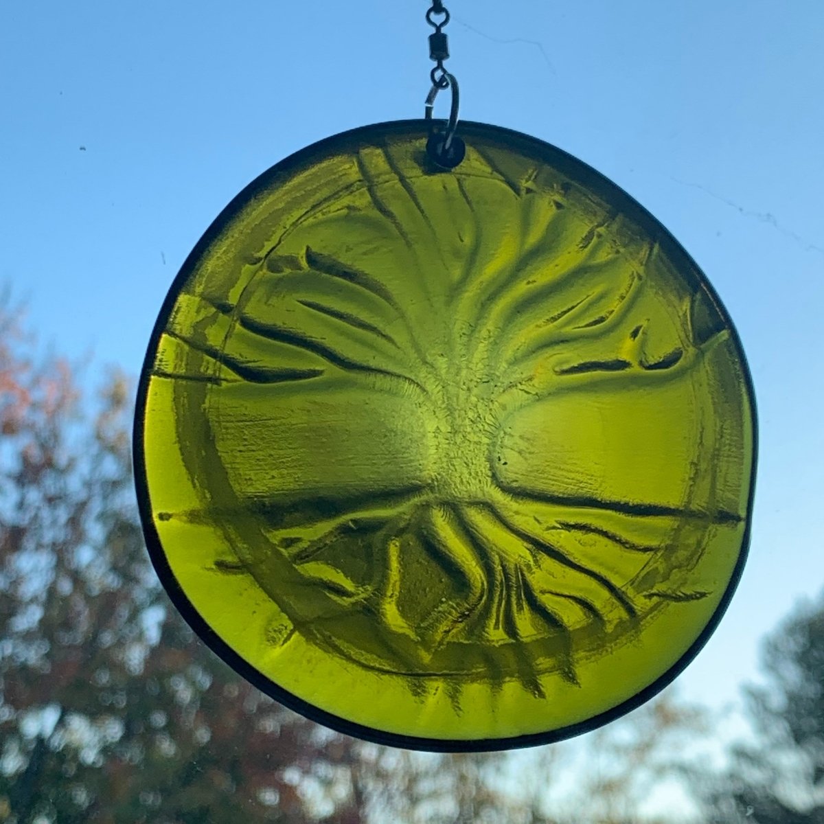 Suncatcher from Upcycled Wine Bottle