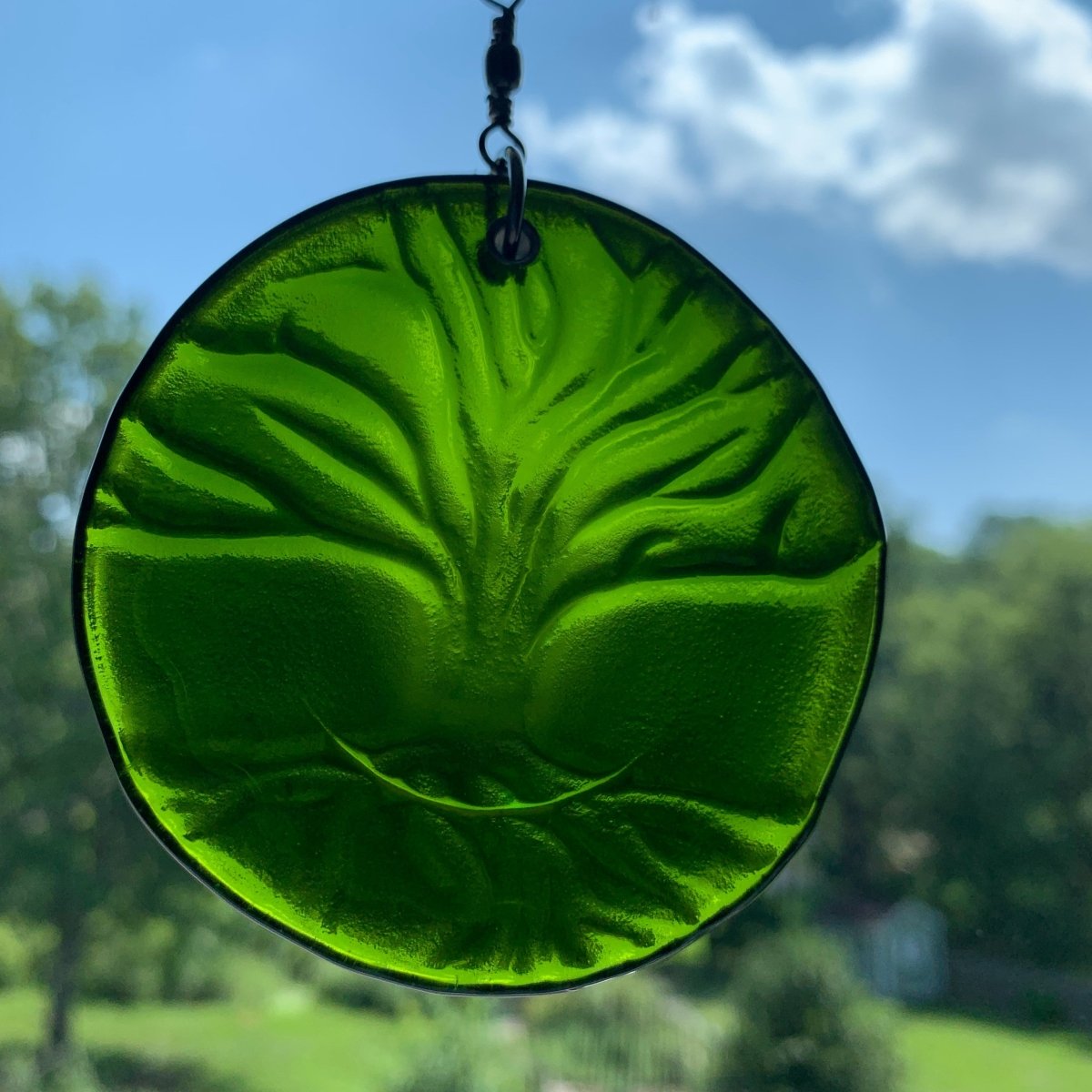 Tree of Life Suncatcher from Upcycled Wine Bottle