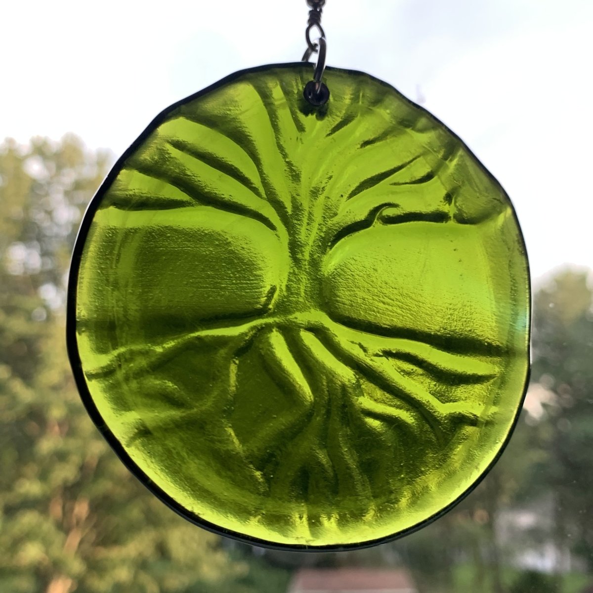 Tree of Life Suncatcher from Upcycled Wine Bottle