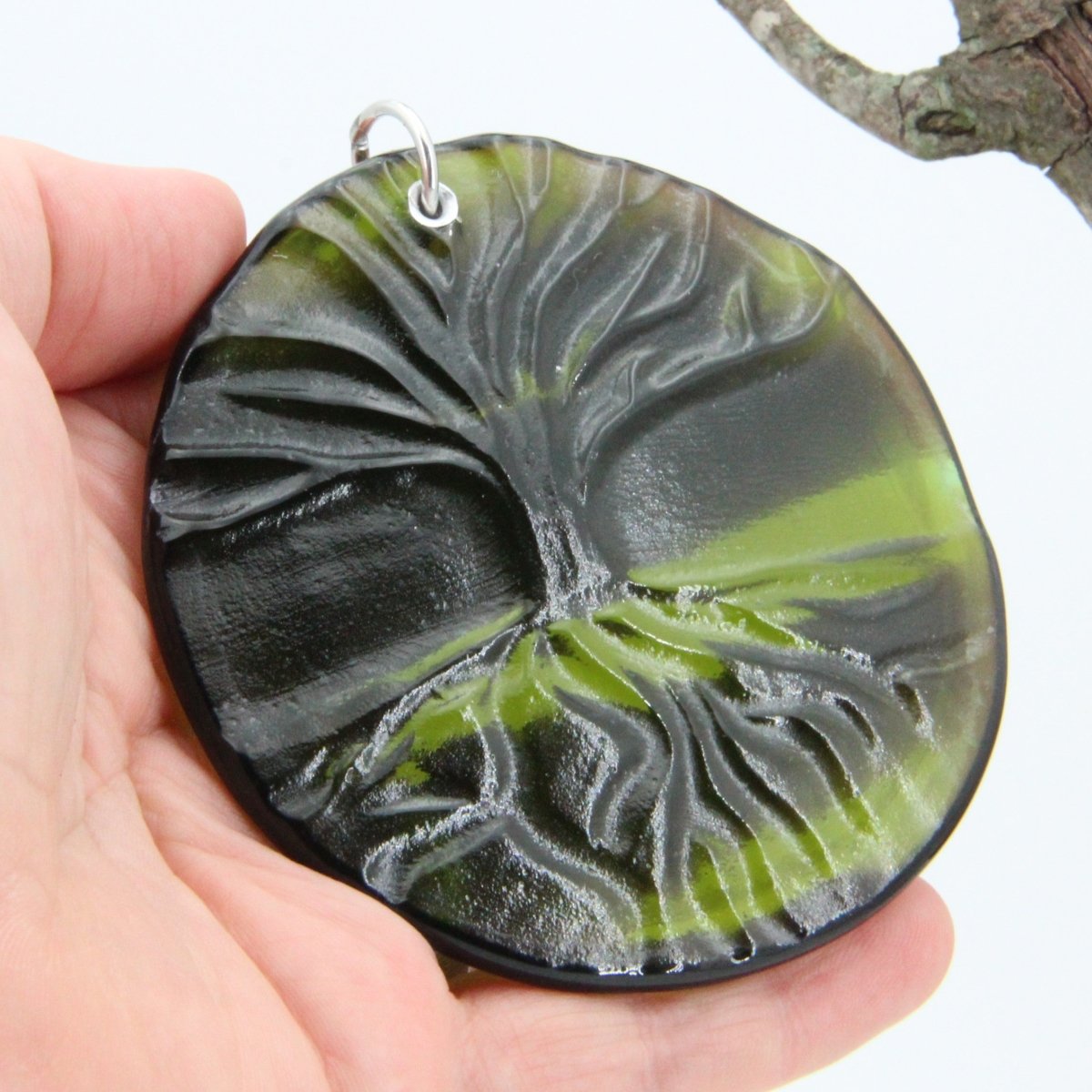 Tree of Life Suncatcher from Upcycled Wine Bottle