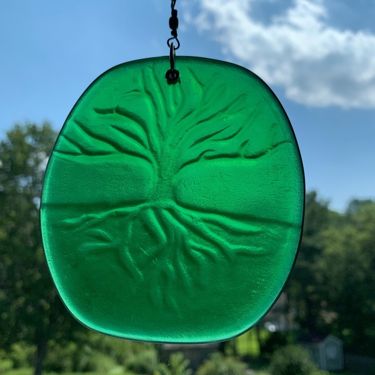 Tree of Life Suncatcher from Upcycled Wine Bottle