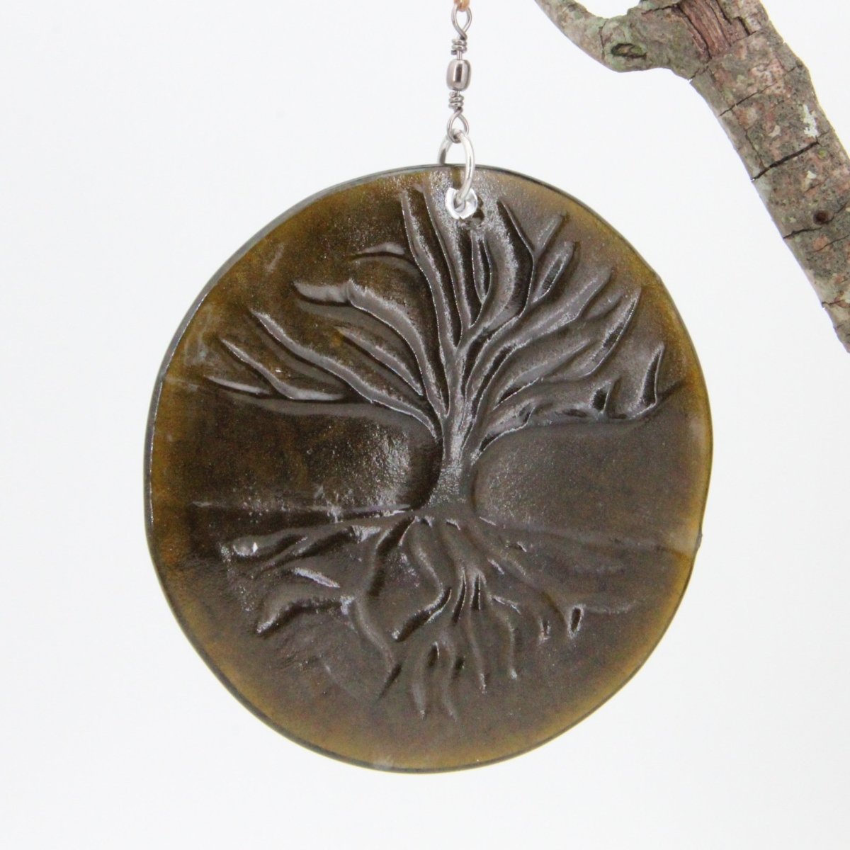 Tree of Life Suncatcher from Upcycled Wine Bottle