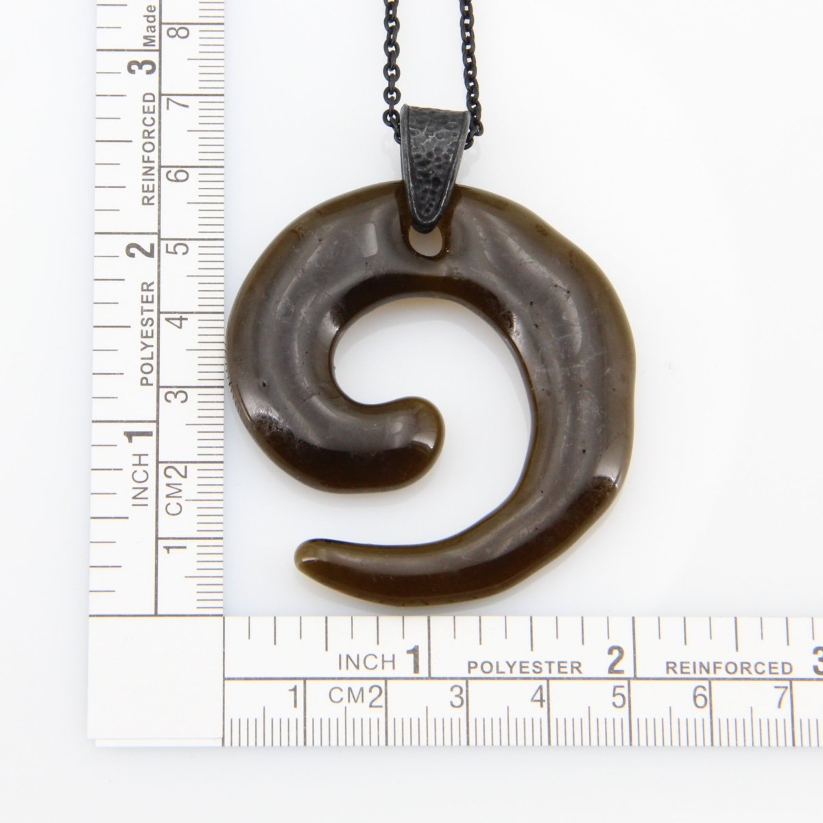 Upcycled Brown Statement Necklace, Recycled Glass Pendant