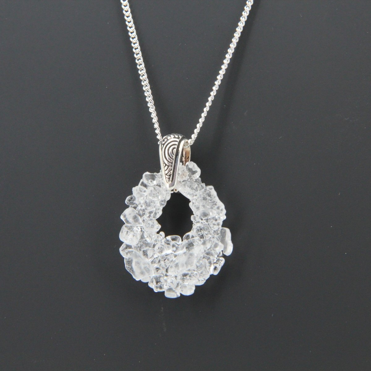 Upcycled Clear Statement Necklace