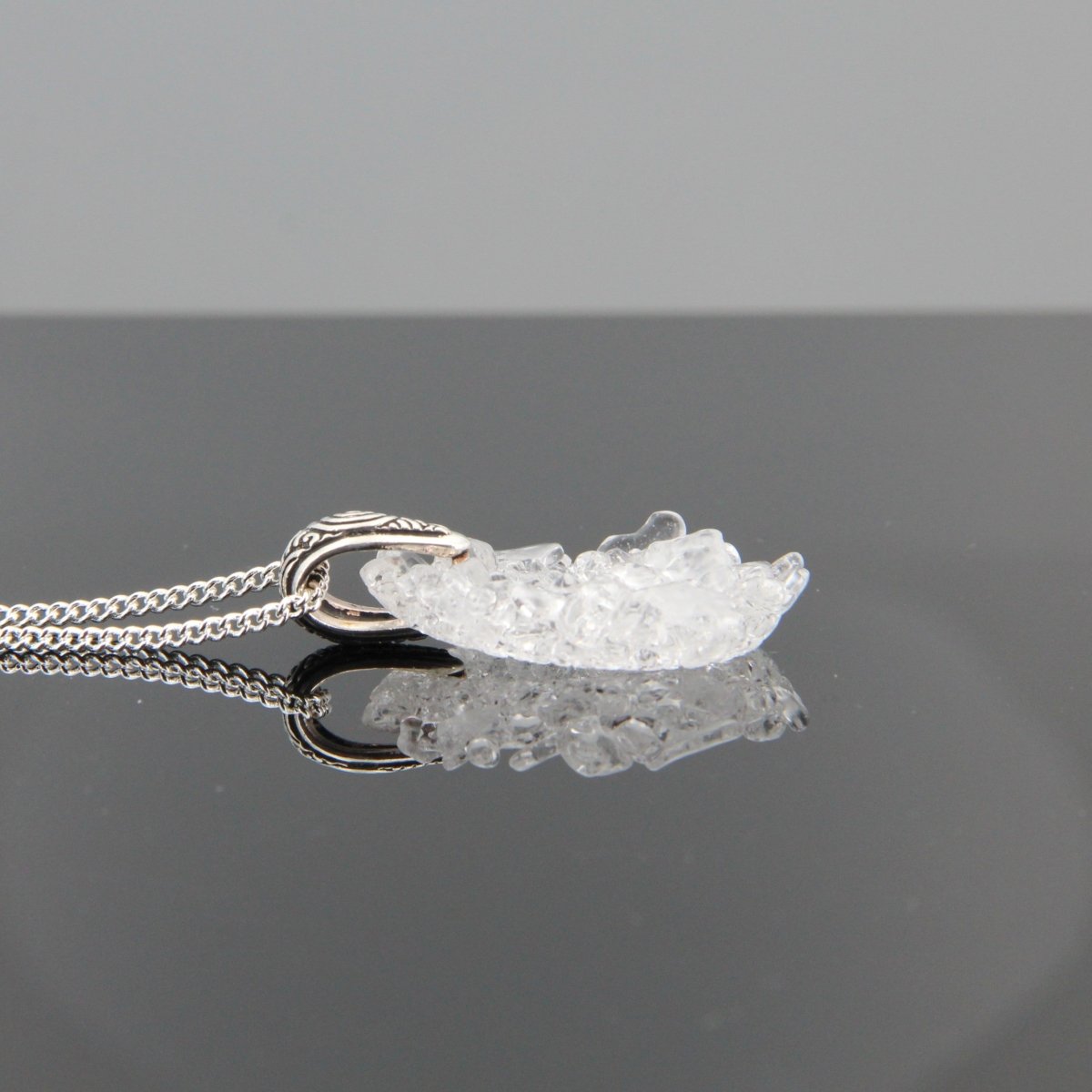 Upcycled Clear Statement Necklace