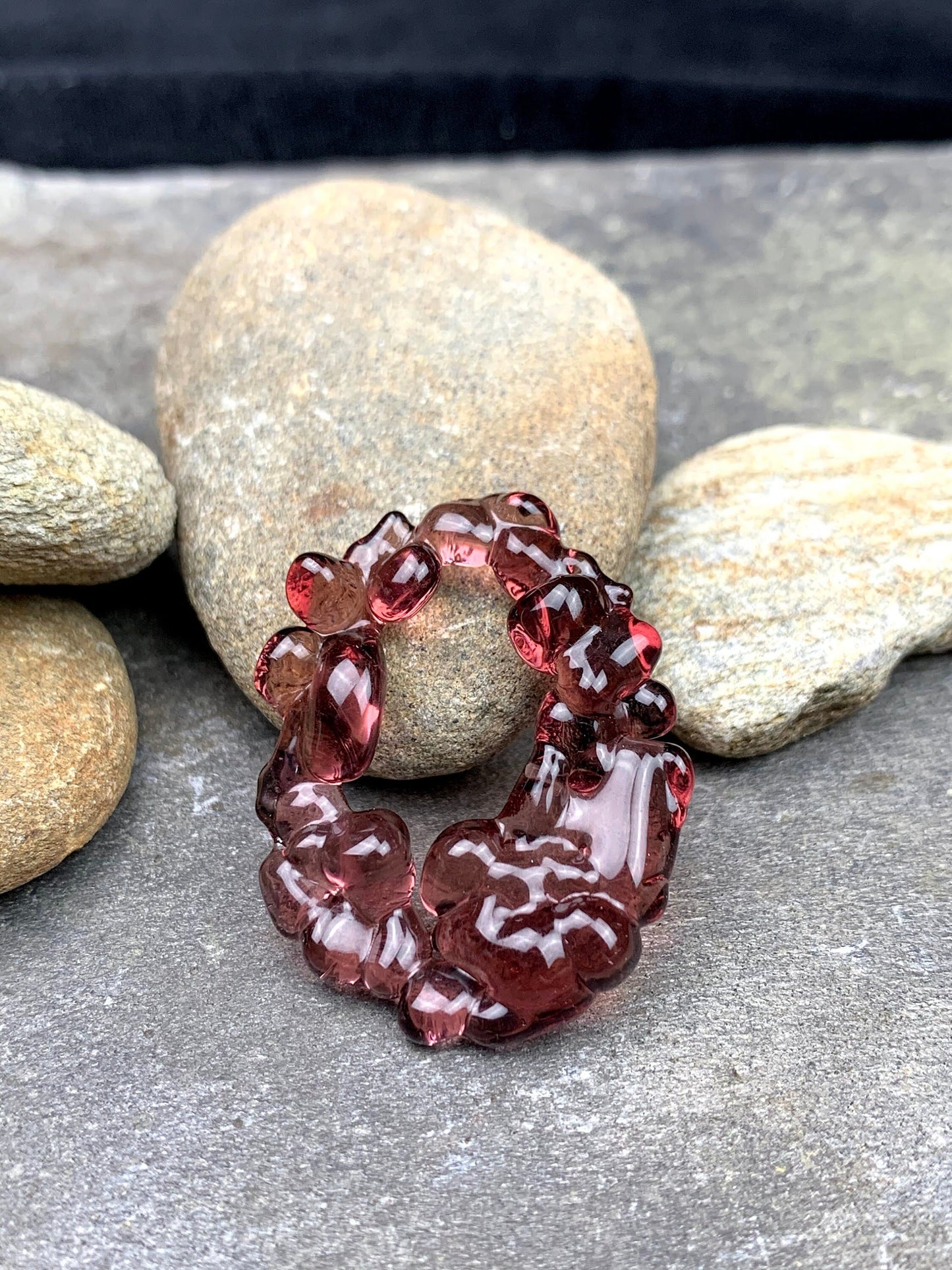 Upcycled Glass Jewelry, Purple Statement Pendant Necklace, Recycled Glass, Gift for Wine Lover, Glass Bottle Art