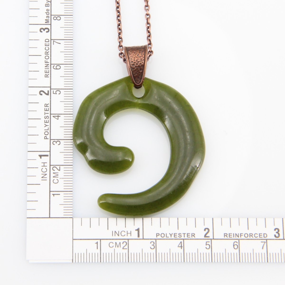 Upcycled Green Statement Necklace, Recycled Glass Pendant