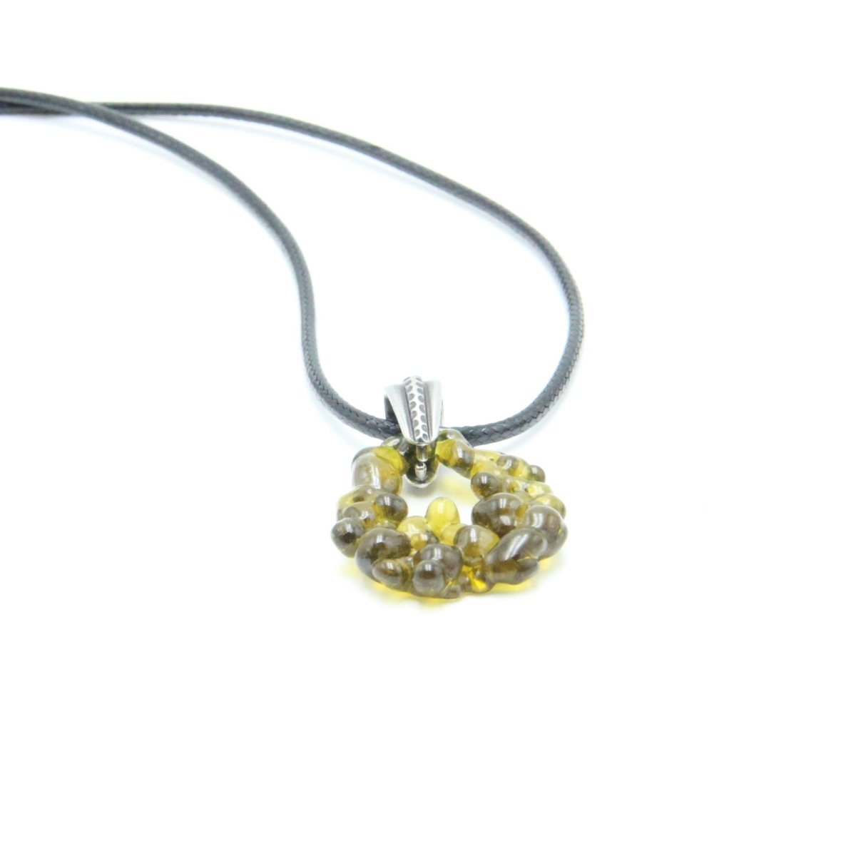 Upcycled Green Statement Necklace, Recycled Glass Pendant