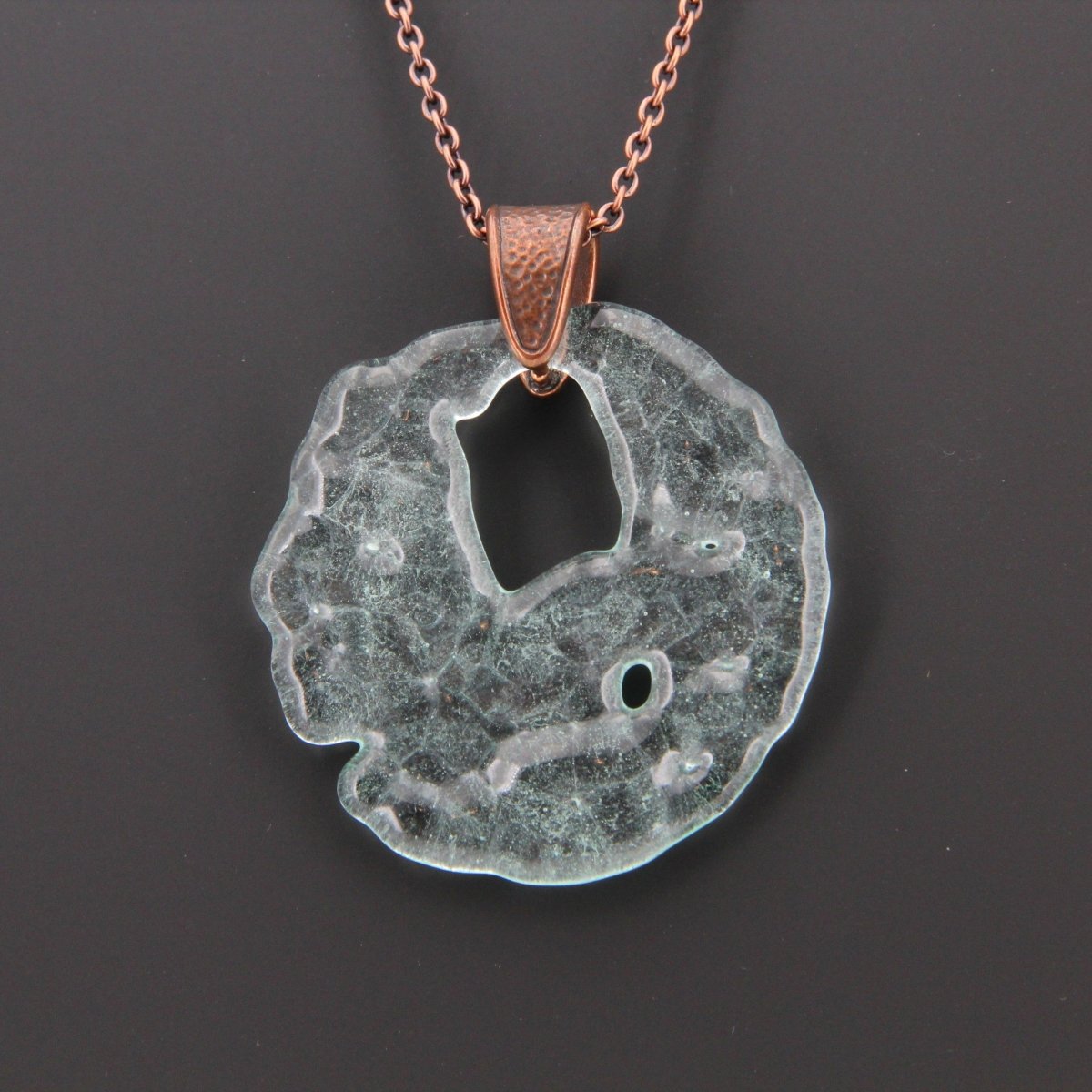 Upcycled Pale Aqua Blue Necklace