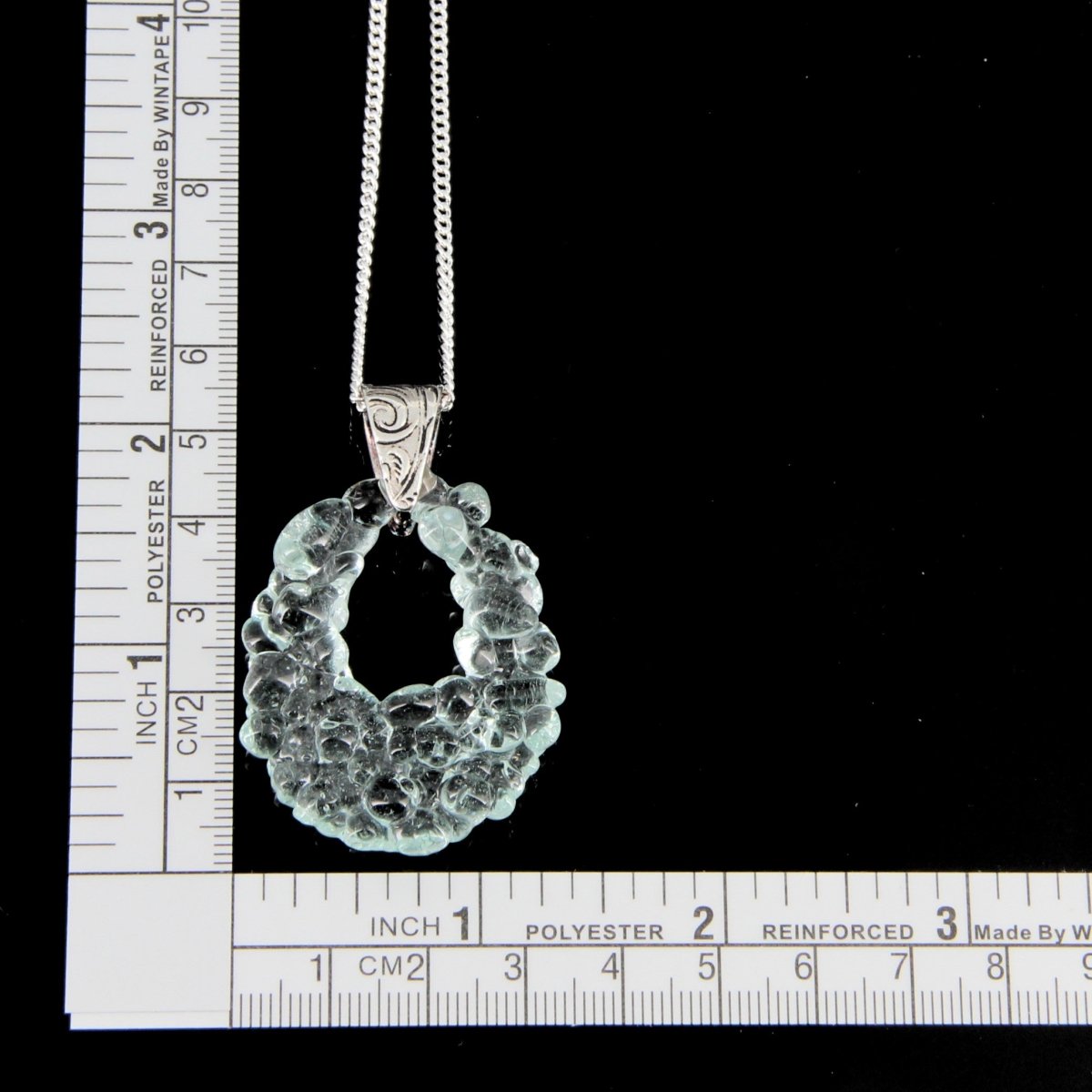 Upcycled Pale Aqua Blue Necklace